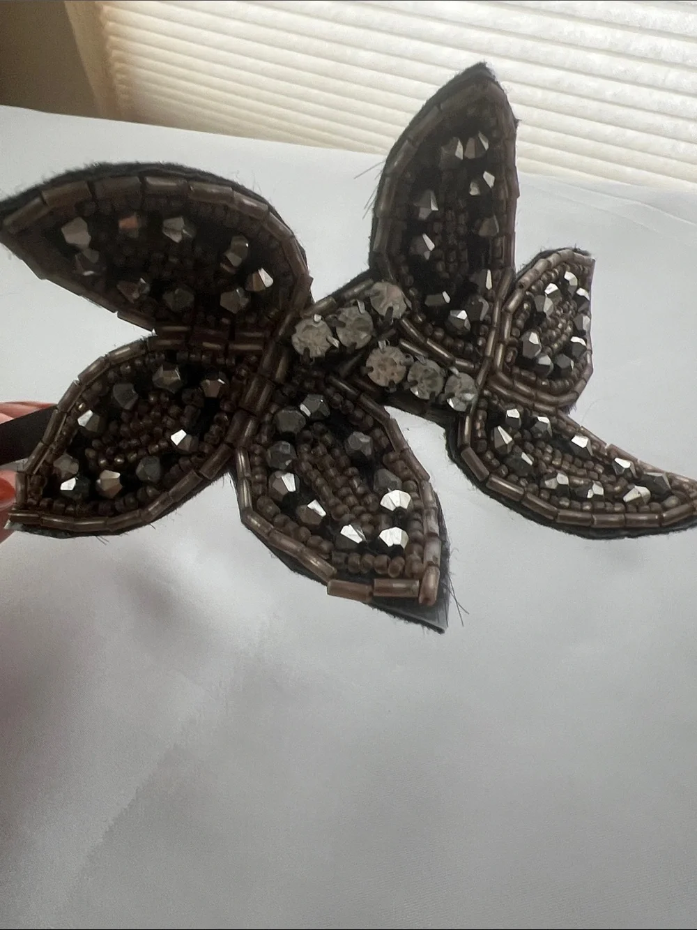 Black and Brown Beaded Butterfly Headband - Women's Hair Accessory Set of 3